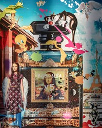 Coco Lisa by Diederik Van Apple - Mixed Media on Aluminium sized 32x39 inches. Available from Whitewall Galleries